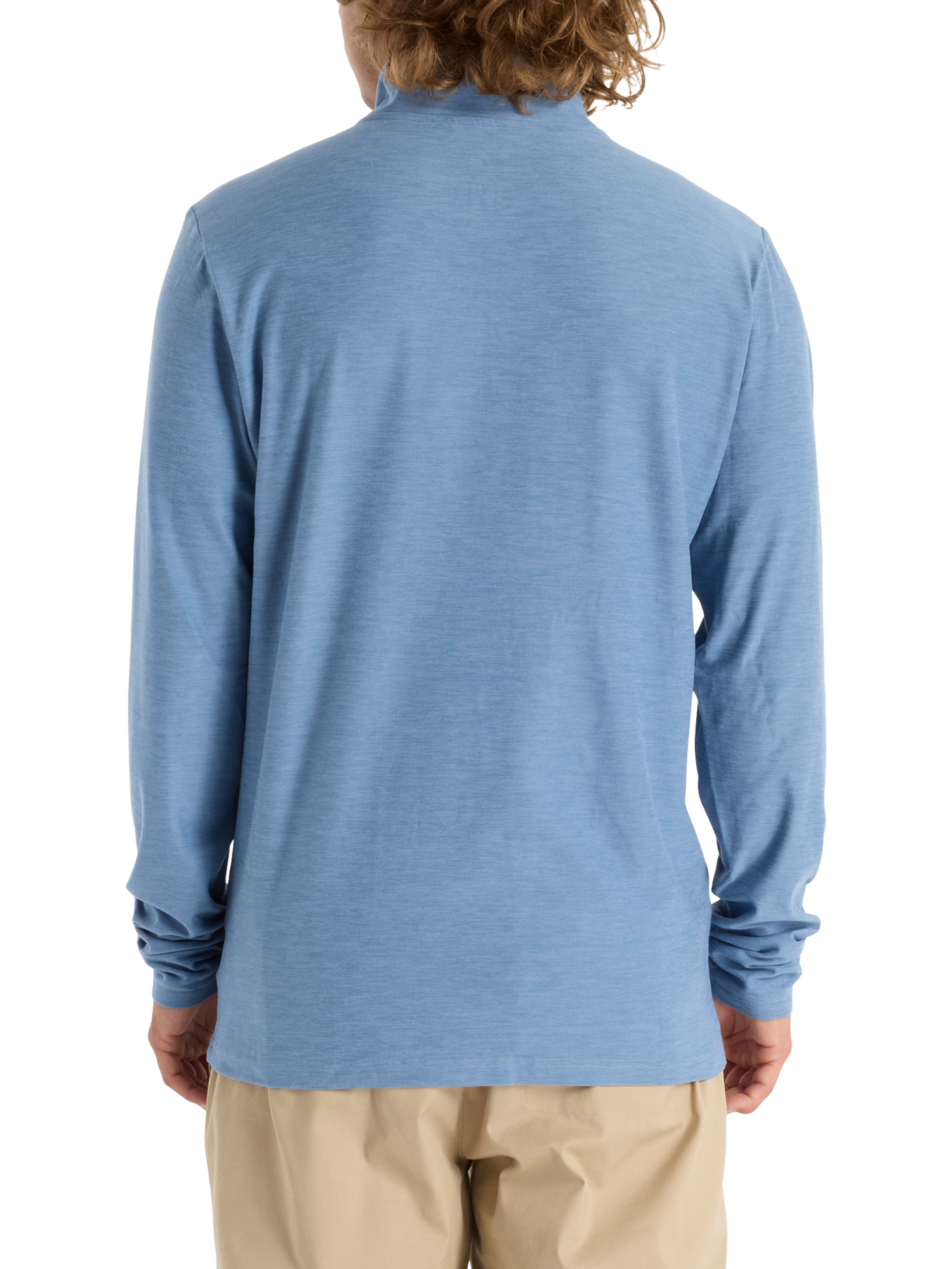 Product image 2 of 6, which shows New Balance Space Dye Quarter Zip Top, Shower Heather, XL