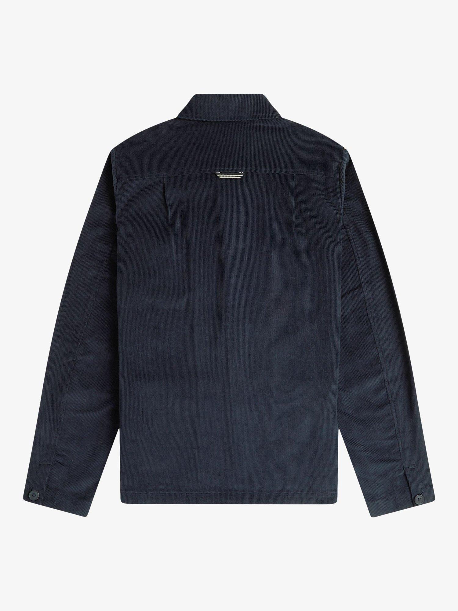 Product image 5 of 5, which shows Fred Perry Cord Overshirt, Navy, S