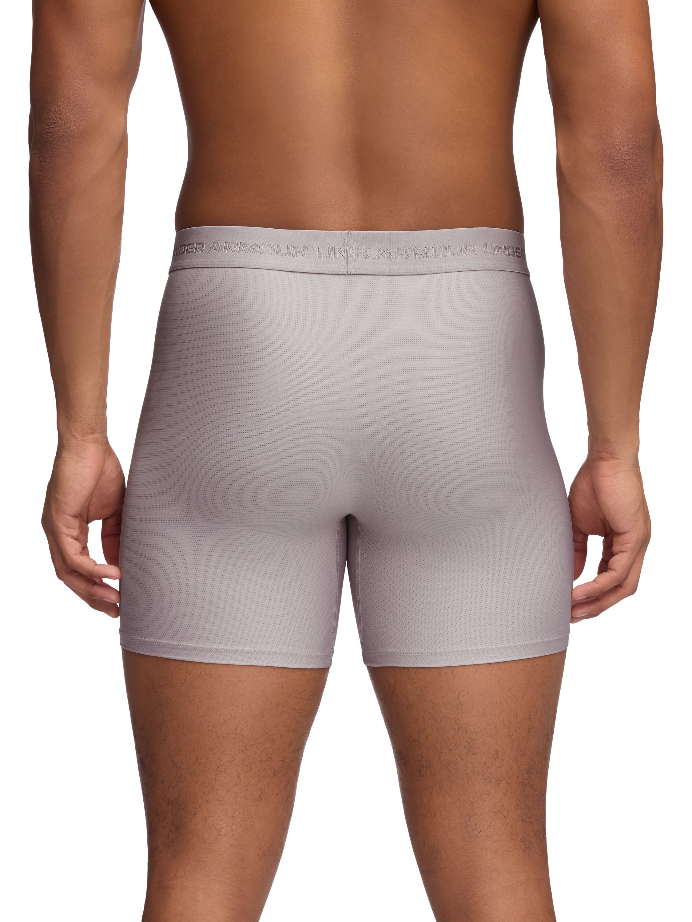 Product image 3 of 3, which shows Under Armour Tech 6" Trunks, Pack of 3, Grey Multi Grey, S