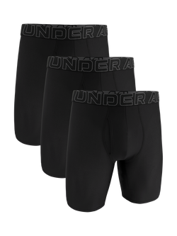 Under Armour Logo Band 9" Trunks, Pack of 3, Black, Black