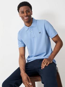 Crew Clothing Classic Pique Cotton Polo Shirt, Sky Blue