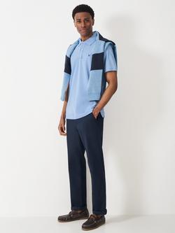 Crew Clothing Classic Pique Cotton Polo Shirt - view 2, Sky Blue