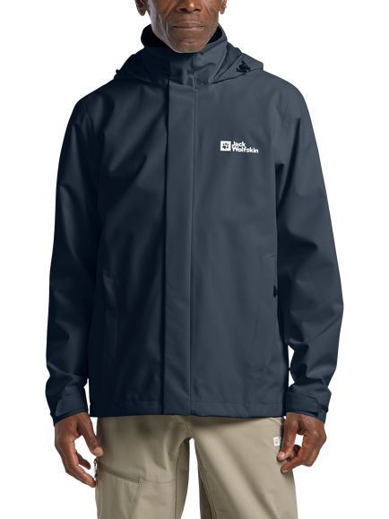 Jack Wolfskin Men's Tempest 2L Texapore Core Jacket, Midnight Sky, Midnight Sky
