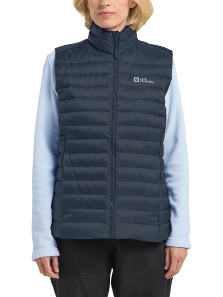 Jack Wolfskin Women's Pilvi Down Texashield Recycled Ripstop Gilet, Midnight Sky, Midnight Sky