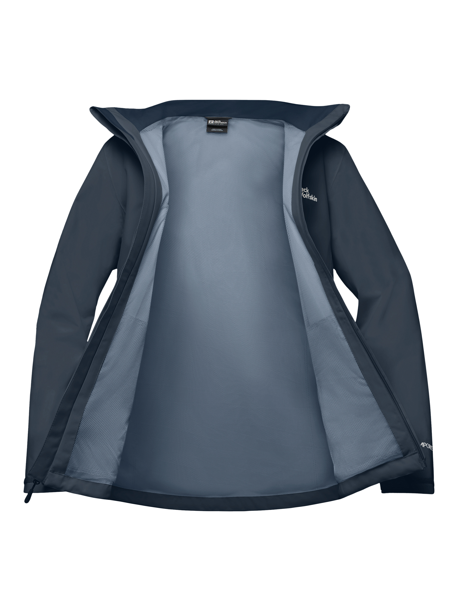 Product image 8 of 8, which shows Jack Wolfskin Women's Tempset Texapore Core 2L Jacket, Midnight Sky, XS