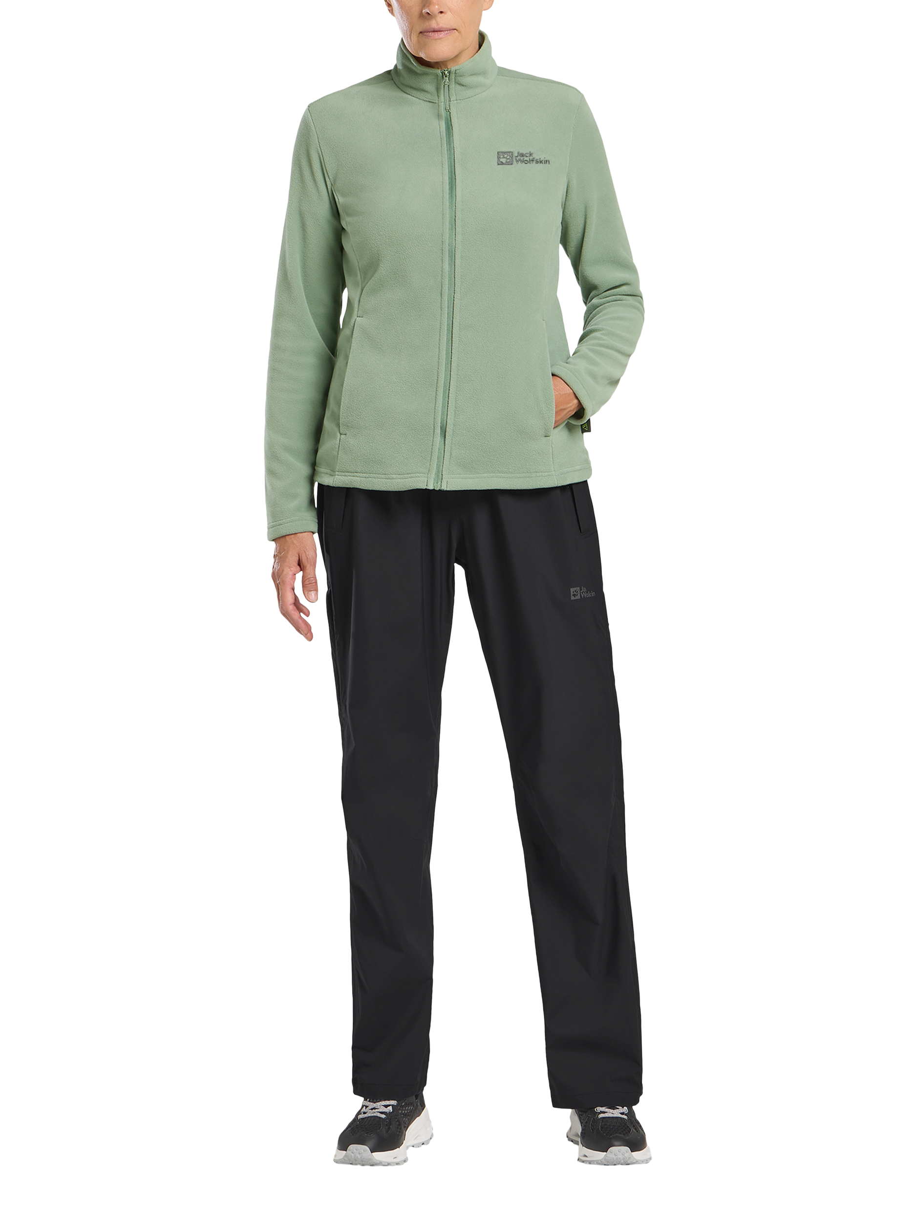 Product image 2 of 6, which shows Jack Wolfskin Taunus Full-Zip Fleece Jacket, Eucalyptus, M