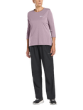 Jack Wolfskin Women's Crossrail Three-Quarter Sleeve T-Shirt, Wild Blossom