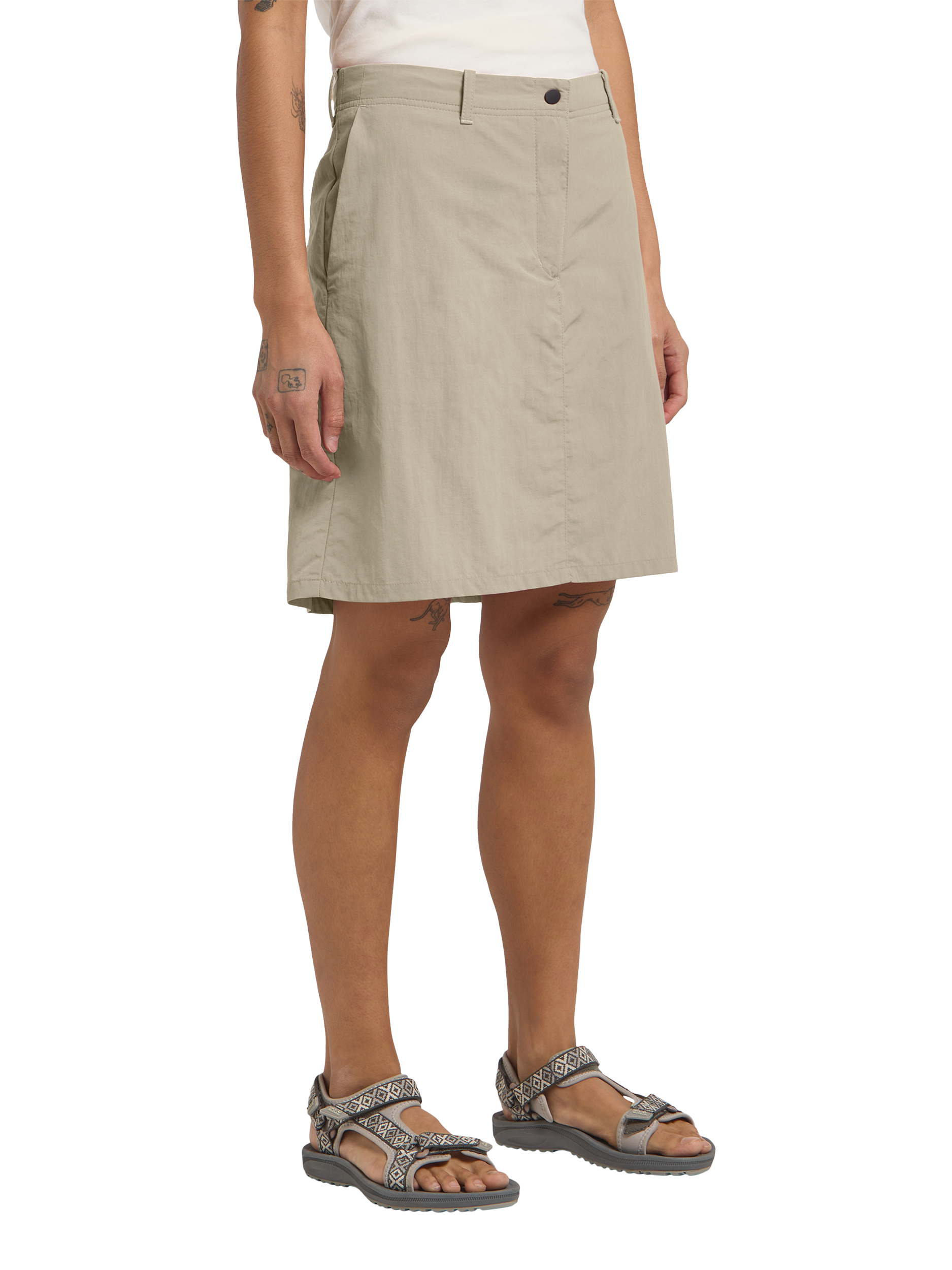 Product image 1 of 7, which shows Jack Wolfskin Tihama Skort, Stone, 10