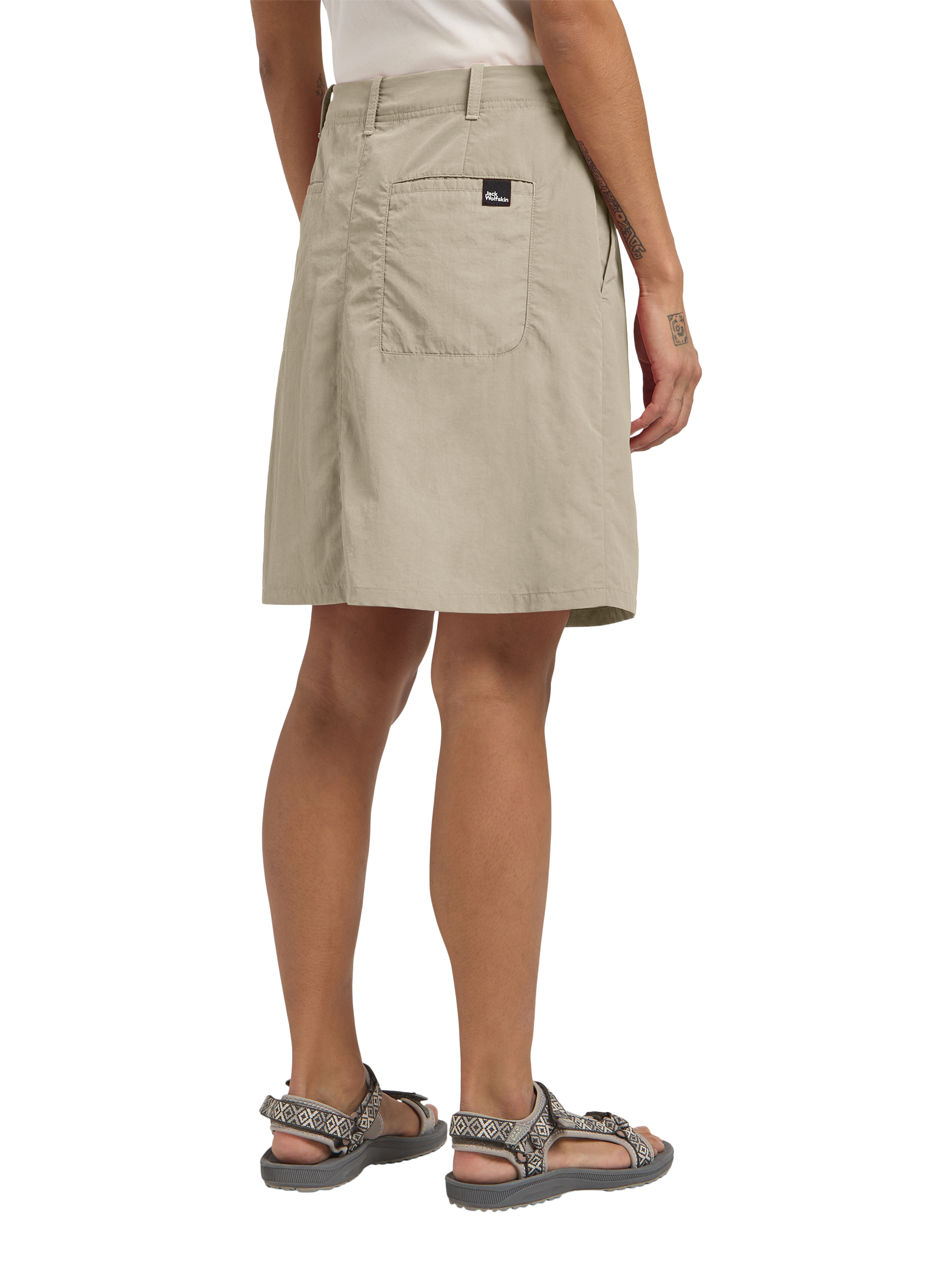 Product image 2 of 7, which shows Jack Wolfskin Tihama Skort, Stone, 10