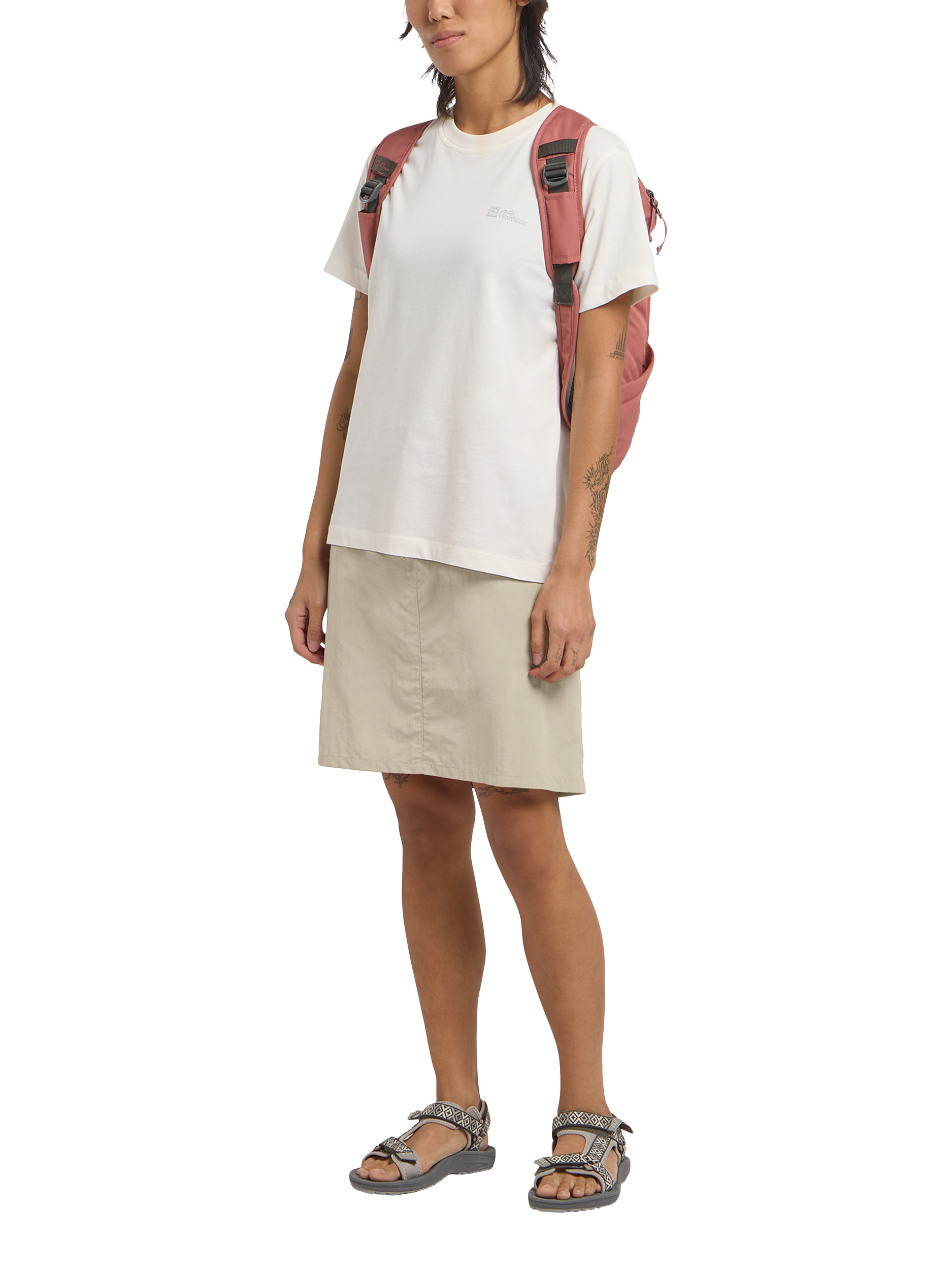 Product image 3 of 7, which shows Jack Wolfskin Tihama Skort, Stone, 10