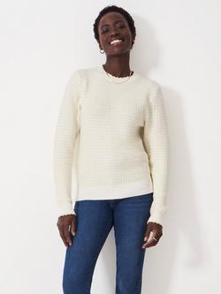Crew Clothing Textured Crew Jumper, Light Yellow, Light Yellow