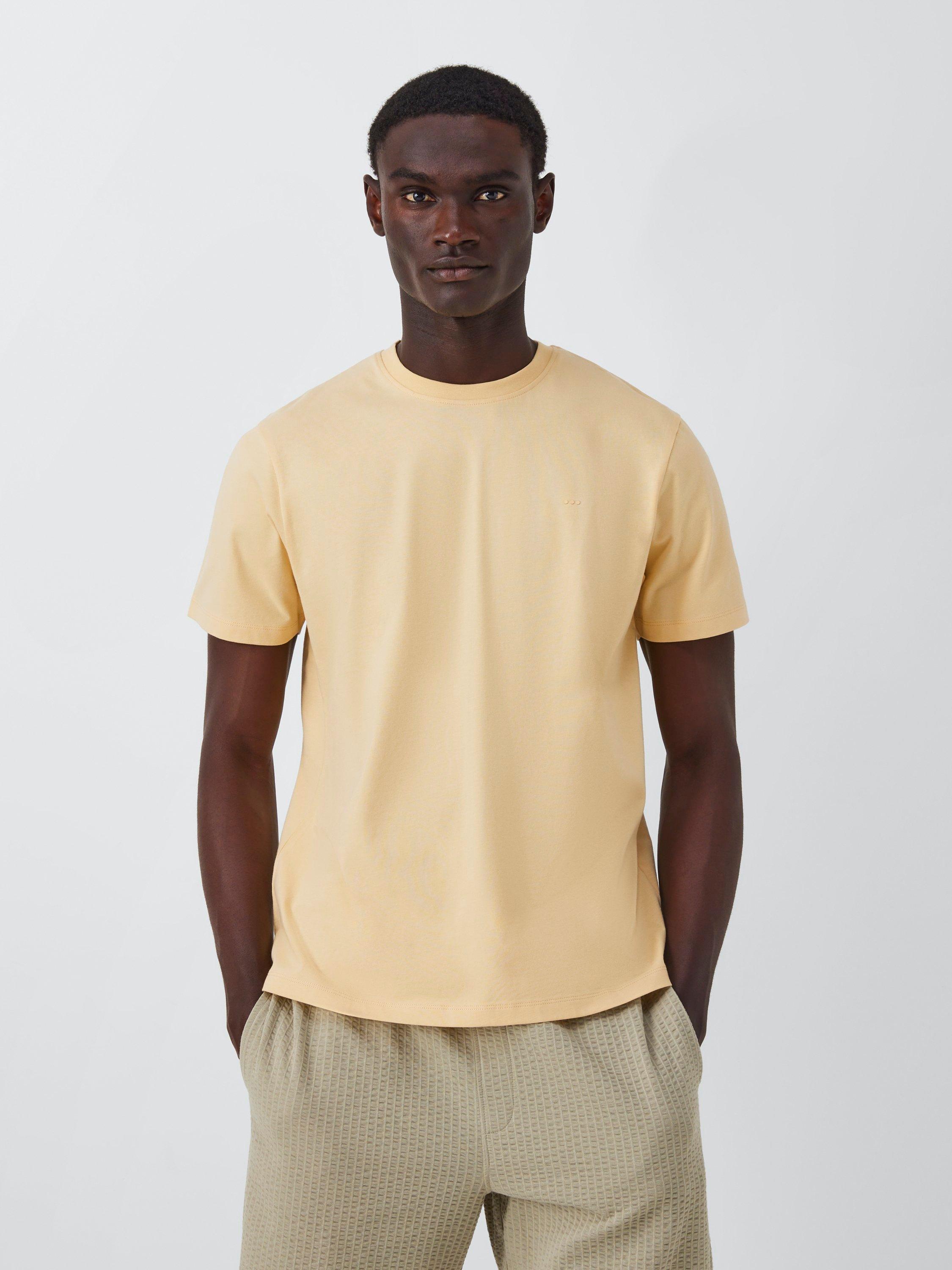 Product image 1 of 6, which shows Kin Logo Regular Fit Short Sleeve Cotton T-Shirt, Reed Yellow, S