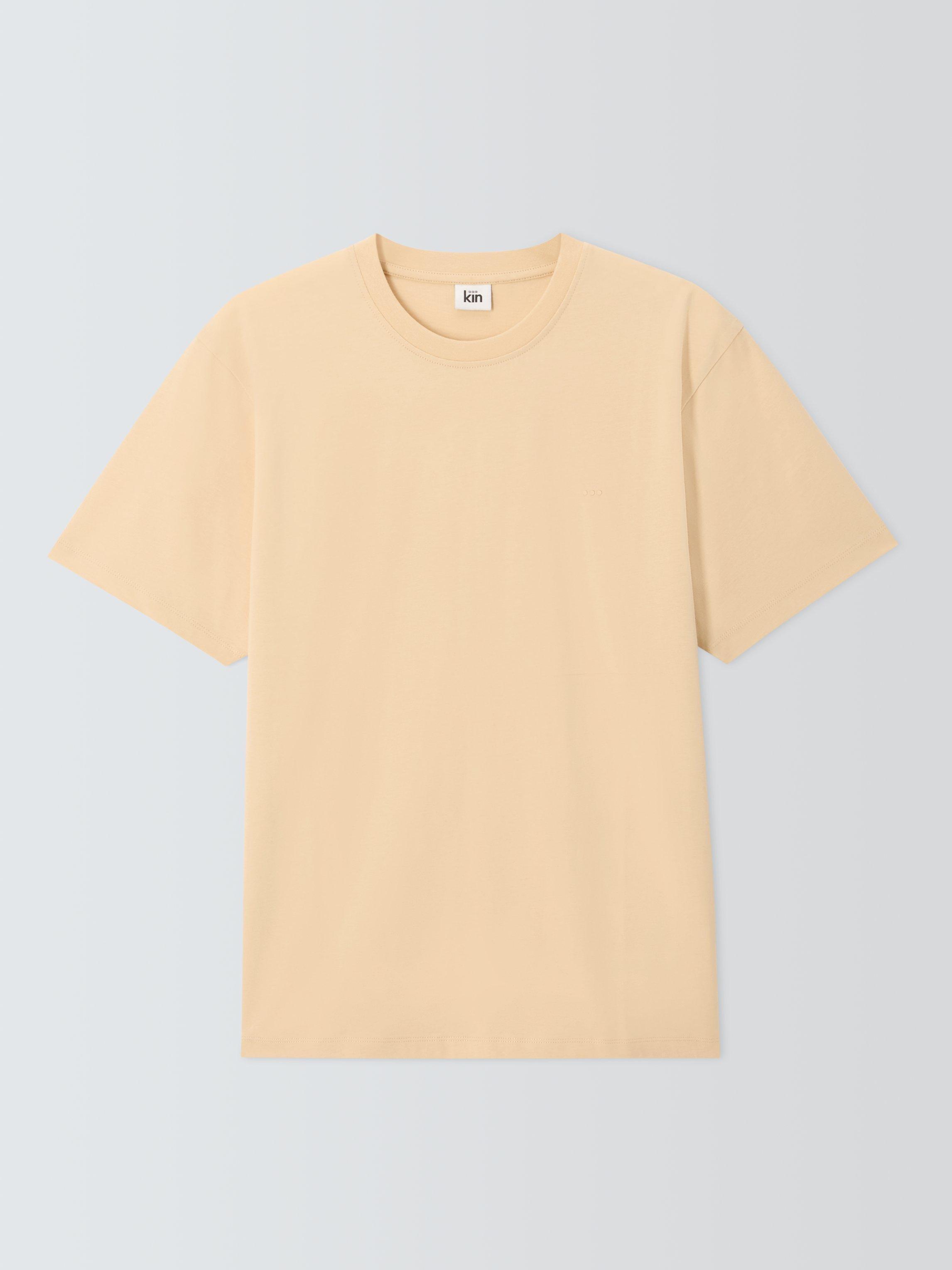 Product image 4 of 6, which shows Kin Logo Regular Fit Short Sleeve Cotton T-Shirt, Reed Yellow, S