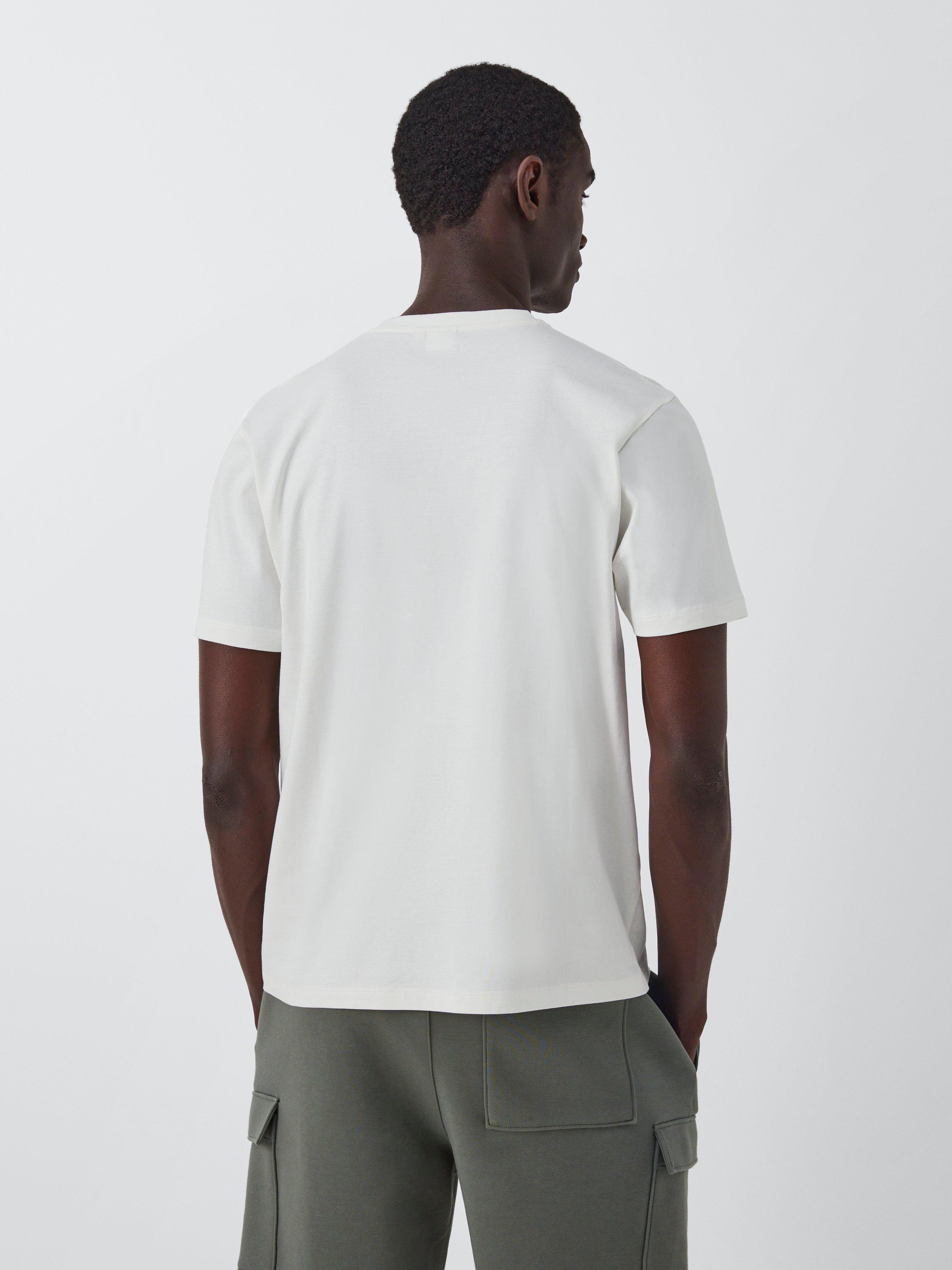 Product image 2 of 6, which shows Kin Cotton Regular Fit Floral Grid Graphic T-Shirt, Cloud Dancer, S