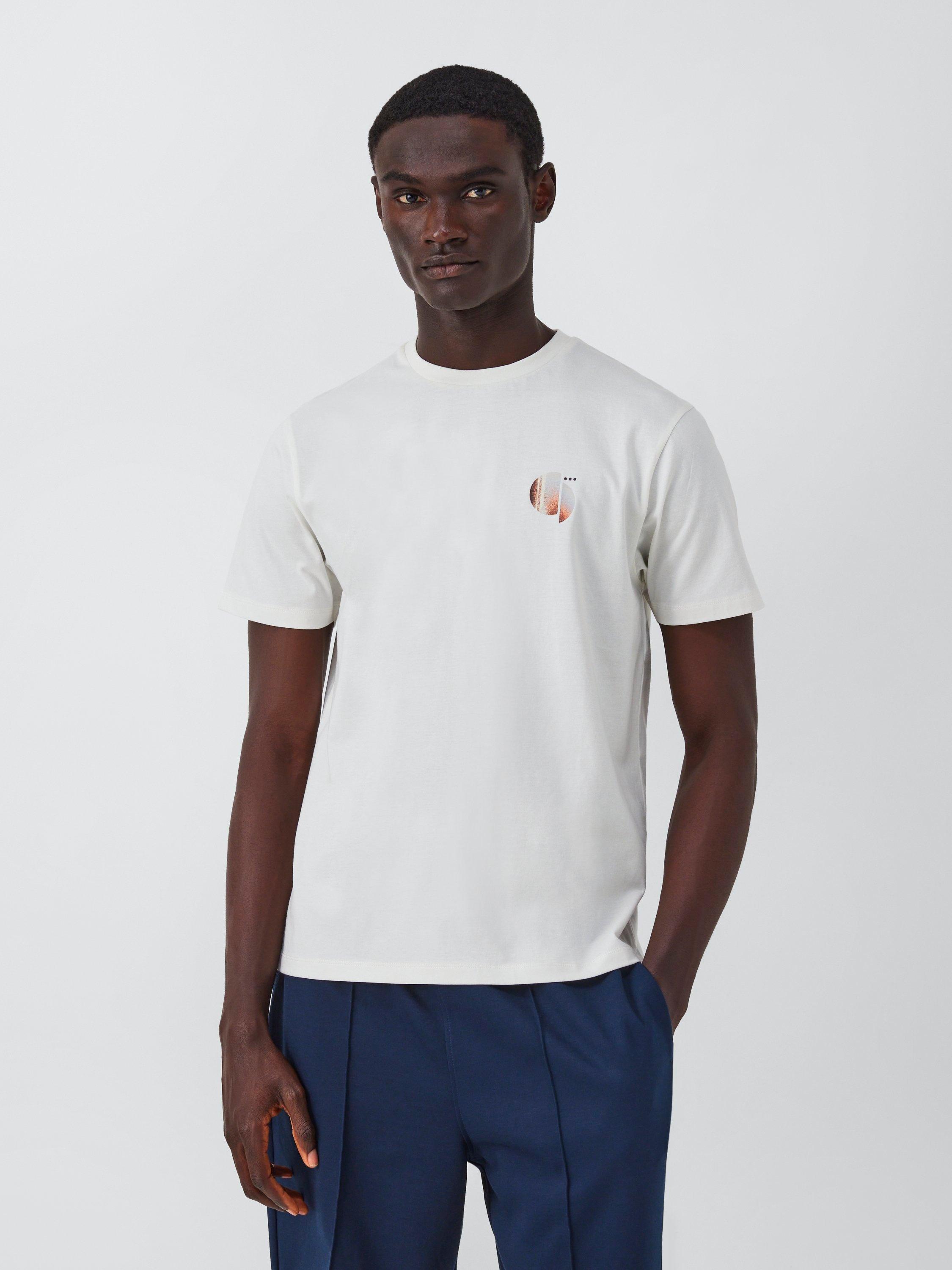 Product image 2 of 6, which shows Kin Cotton Regular Fit Marble Graphic T-Shirt, Cloud Dancer, S