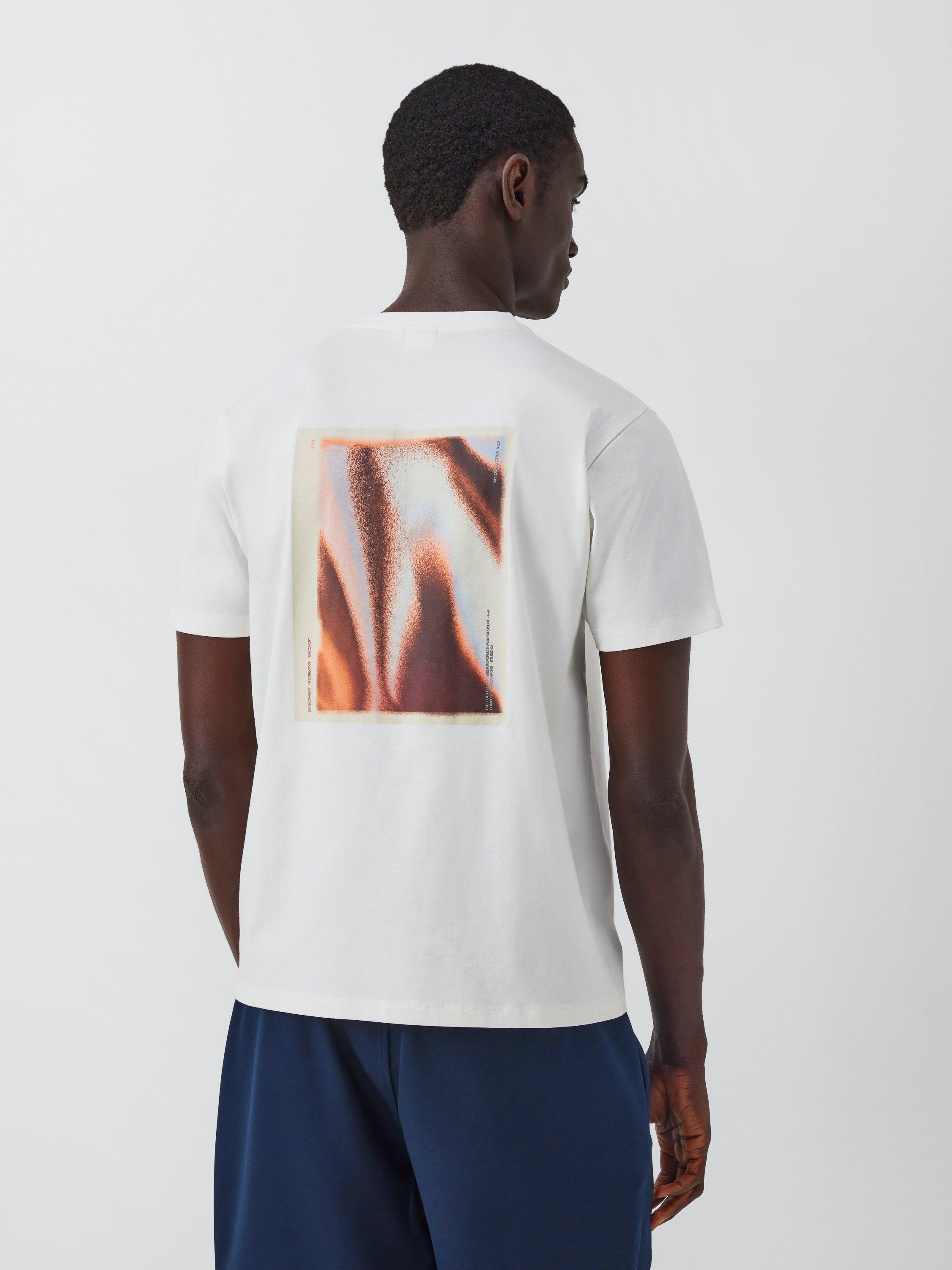 Product image 1 of 6, which shows Kin Cotton Regular Fit Marble Graphic T-Shirt, Cloud Dancer, S