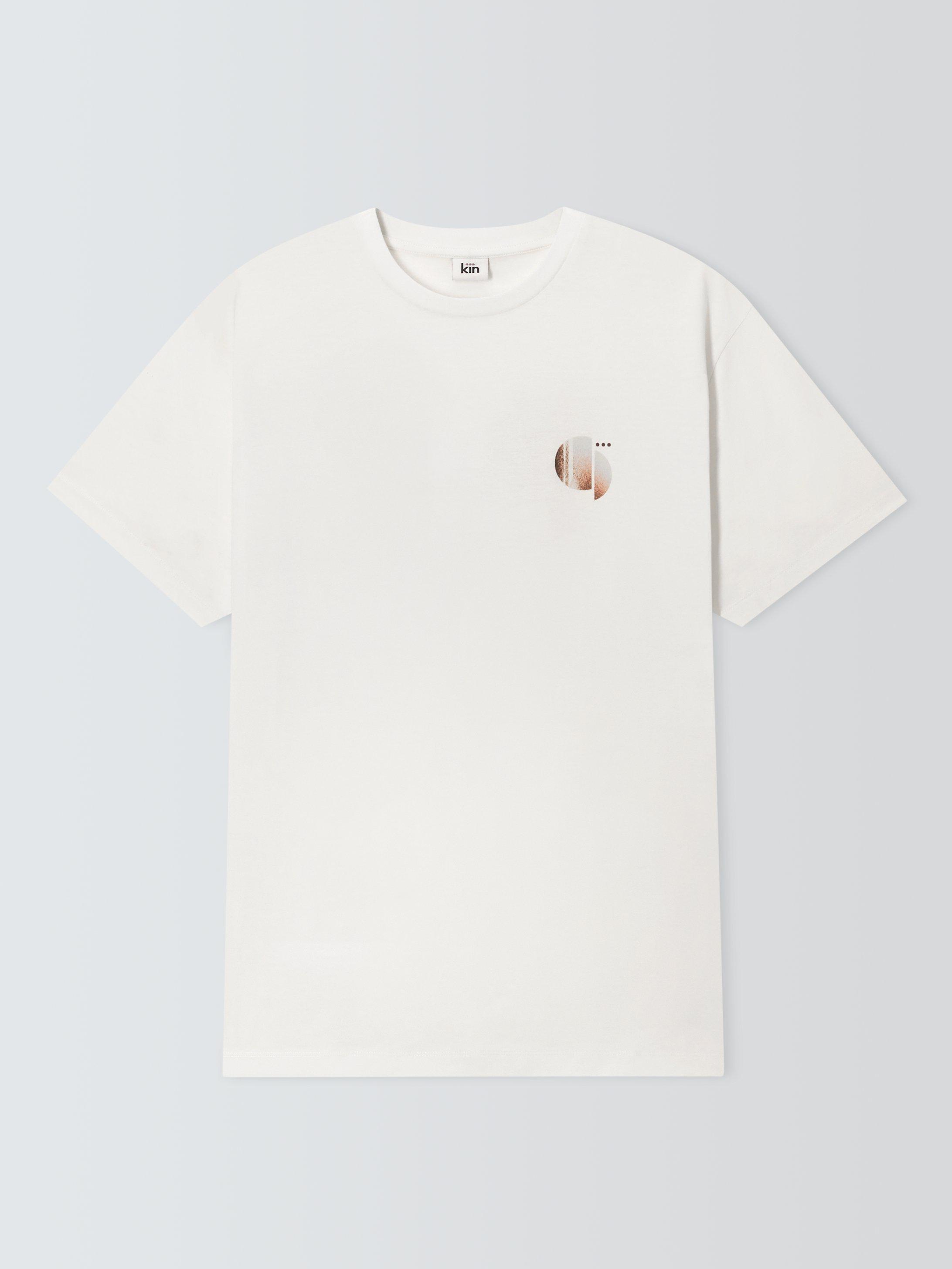 Product image 4 of 6, which shows Kin Cotton Regular Fit Marble Graphic T-Shirt, Cloud Dancer, S