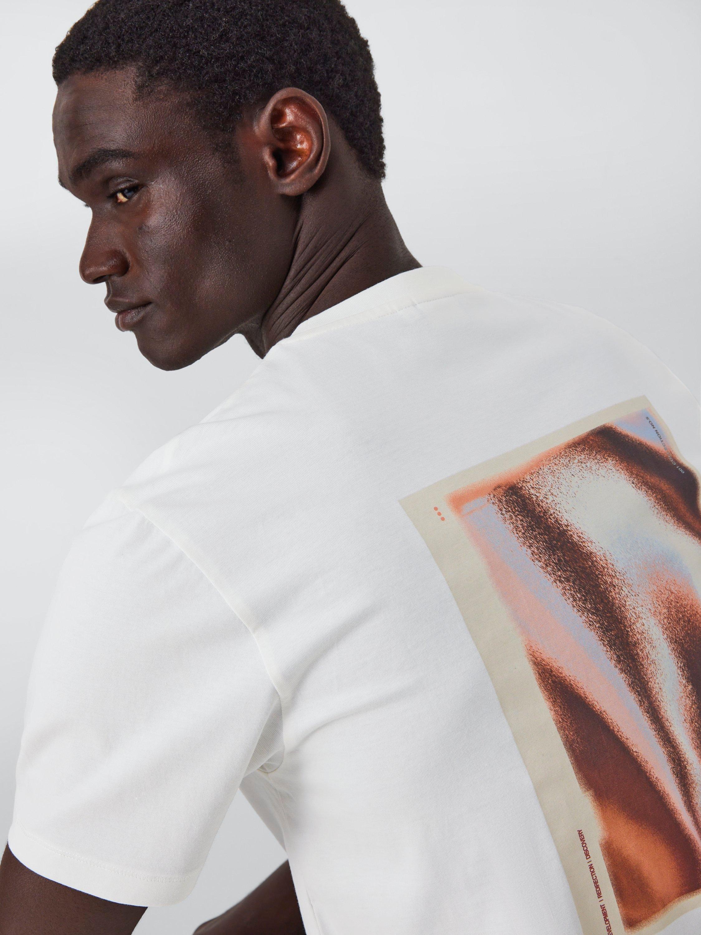 Product image 5 of 6, which shows Kin Cotton Regular Fit Marble Graphic T-Shirt, Cloud Dancer, S