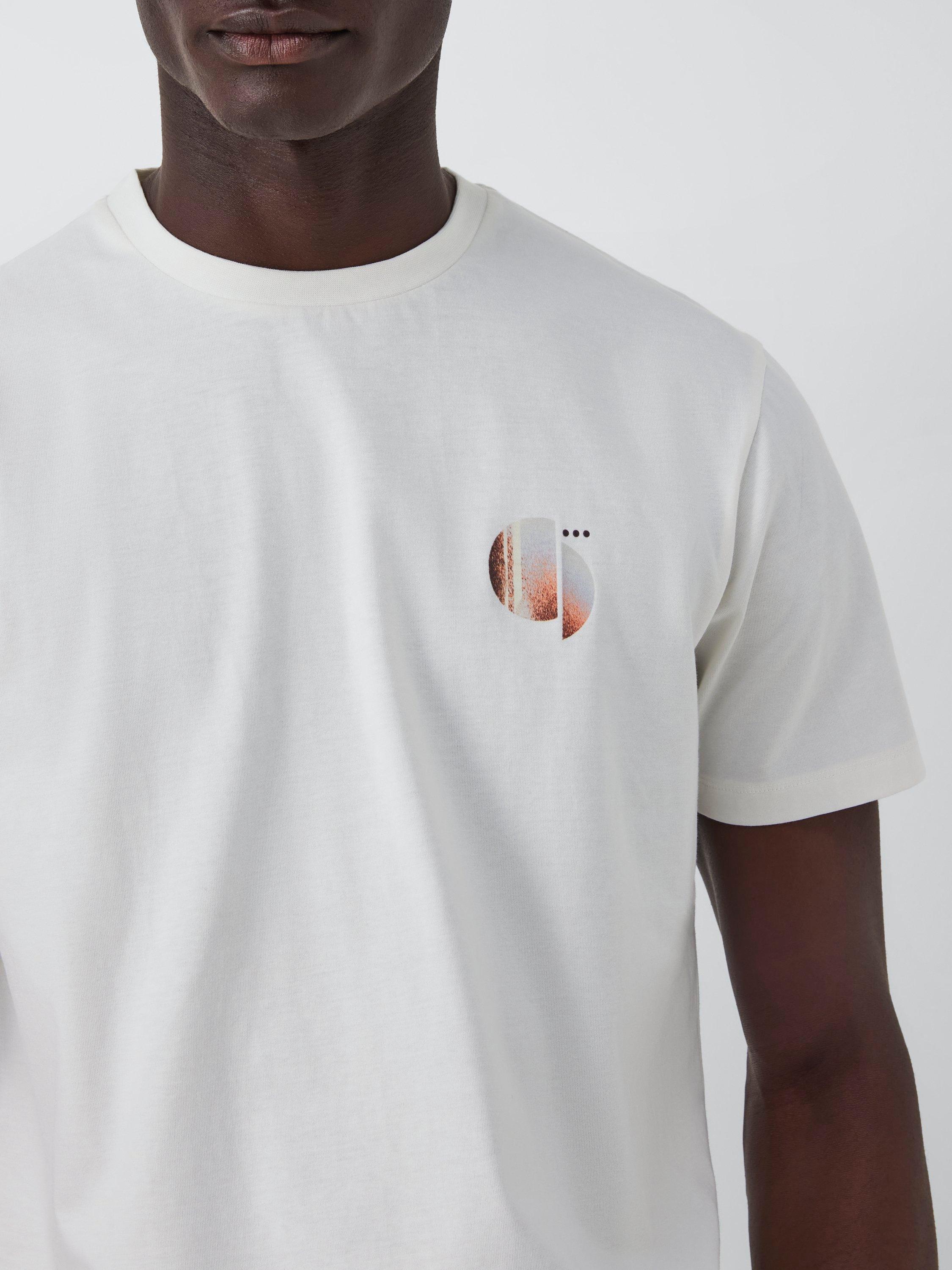 Product image 6 of 6, which shows Kin Cotton Regular Fit Marble Graphic T-Shirt, Cloud Dancer, S