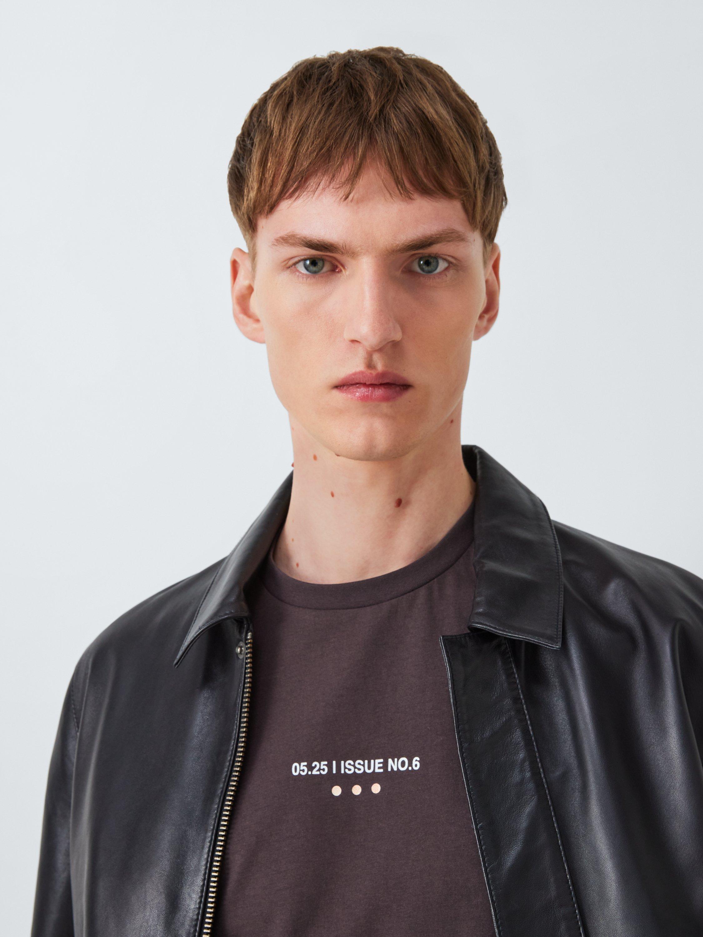 Product image 5 of 6, which shows Kin Cotton Regular Fit Washed Graphic T-Shirt, Shale, S