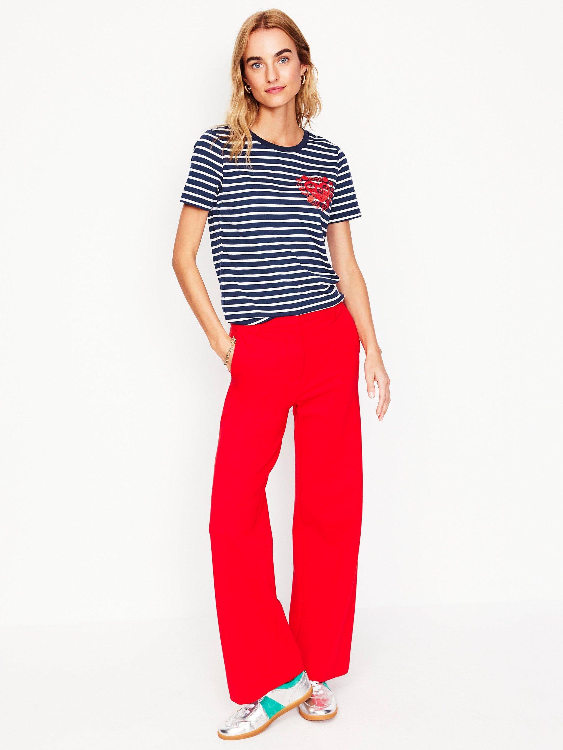 Boden Relaxed Novelty T-Shirt, Navy/Multi