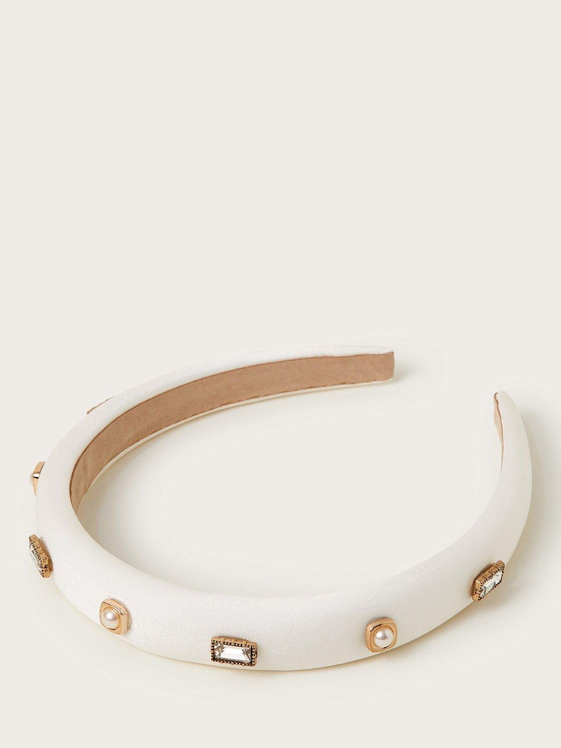 Monsoon Kids' Gemma Gem Hairband, Ivory