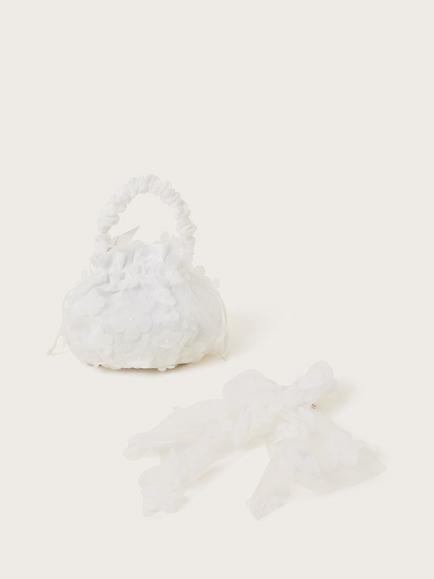 Monsoon Kids' Communion Hair Set, White - view 2, White