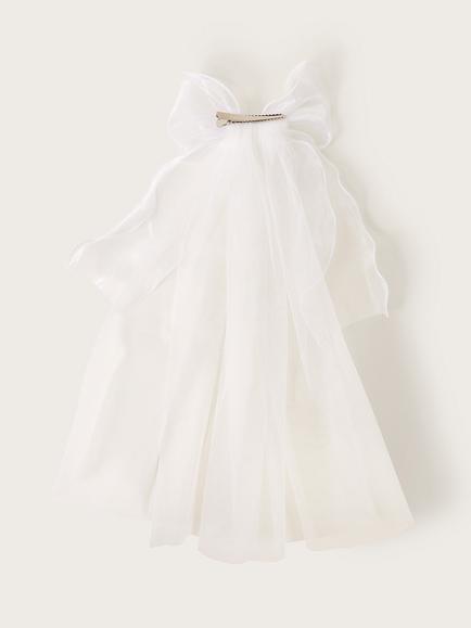 Monsoon Kids' Communion Hair Clip, White - view 2, White