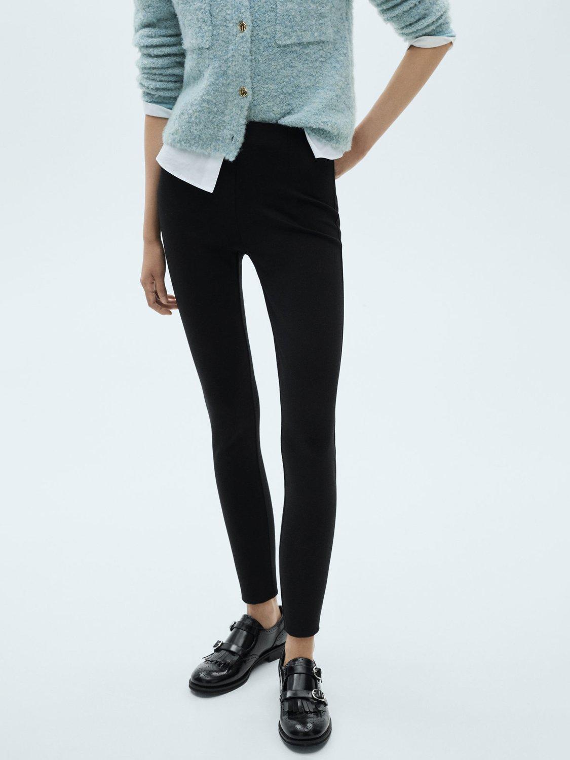 Mango Bon Tailored Leggings, Black