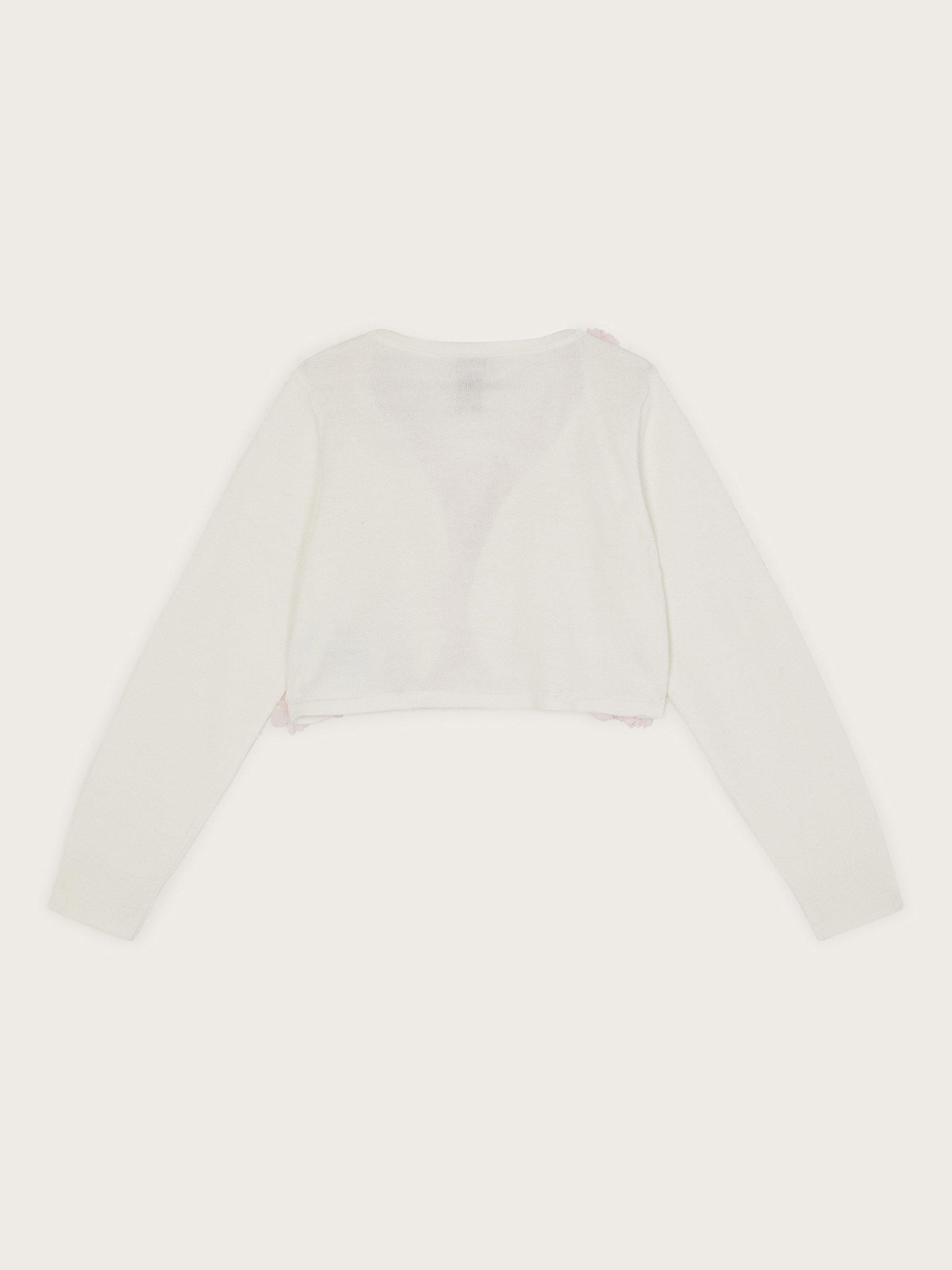 Product image 2 of 3, which shows Monsoon Kids' Flora Cotton Cardigan, Multi, 3-4 years