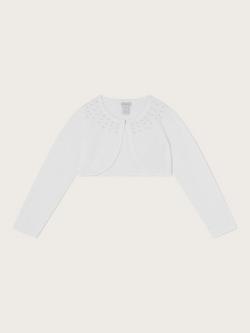 Monsoon Kids' Pearl Niamh Cardigan, White, White