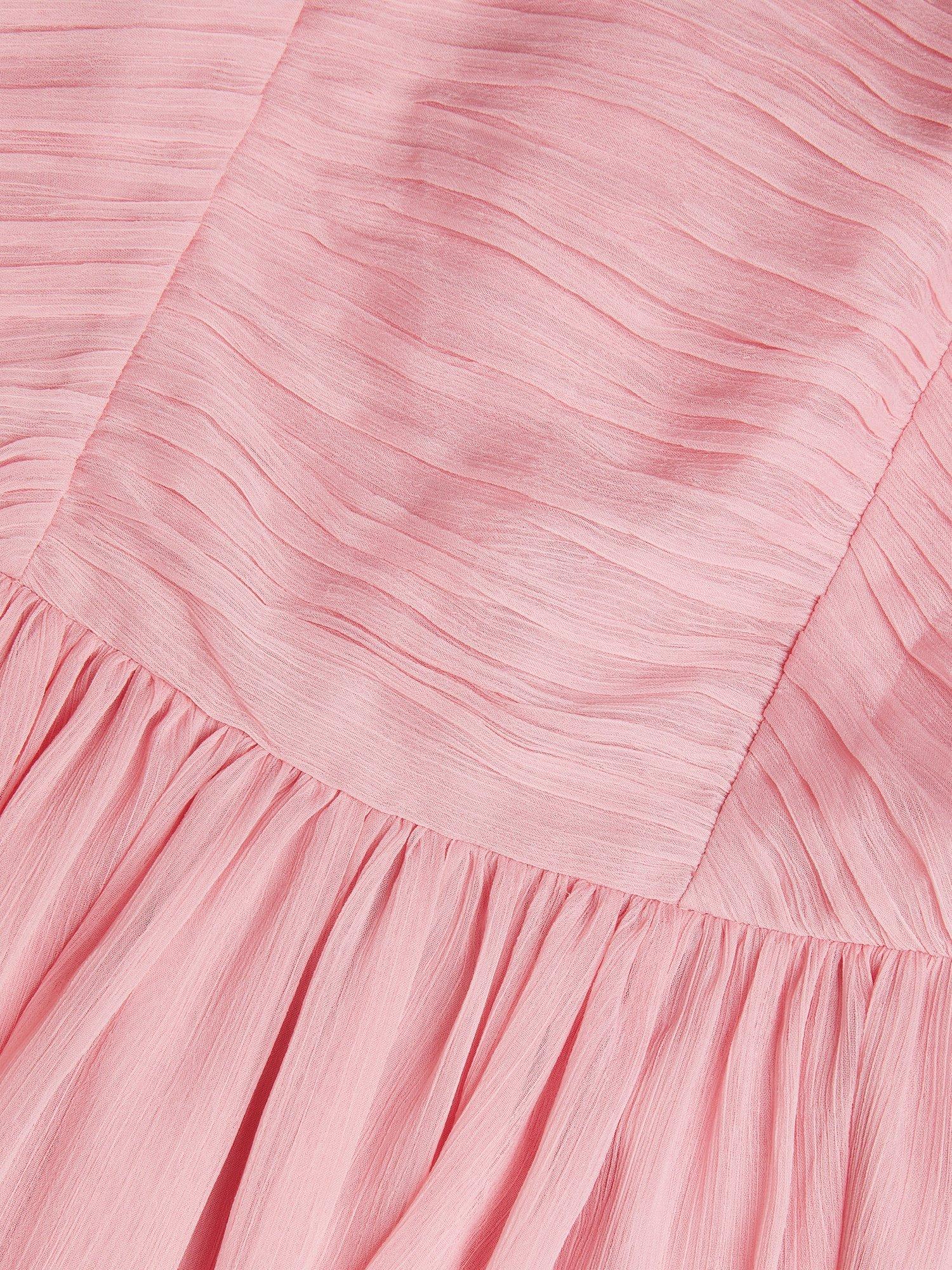 Product image 3 of 3, which shows Monsoon Kids' Ayo Prom Dress, Pink, 8 years