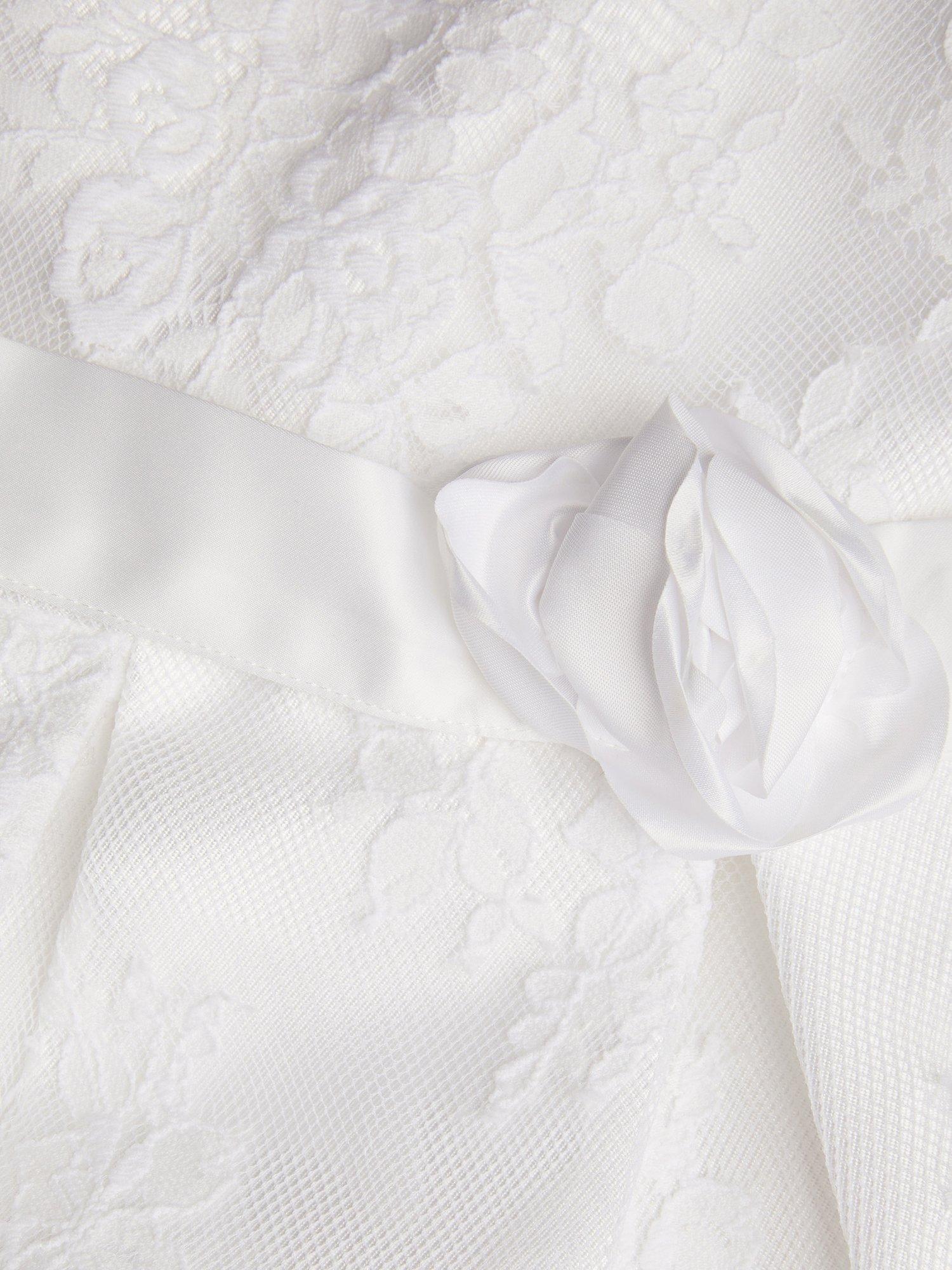 Product image 4 of 4, which shows Monsoon Kids' Lace Communion Maxi Dress, White, 3 years
