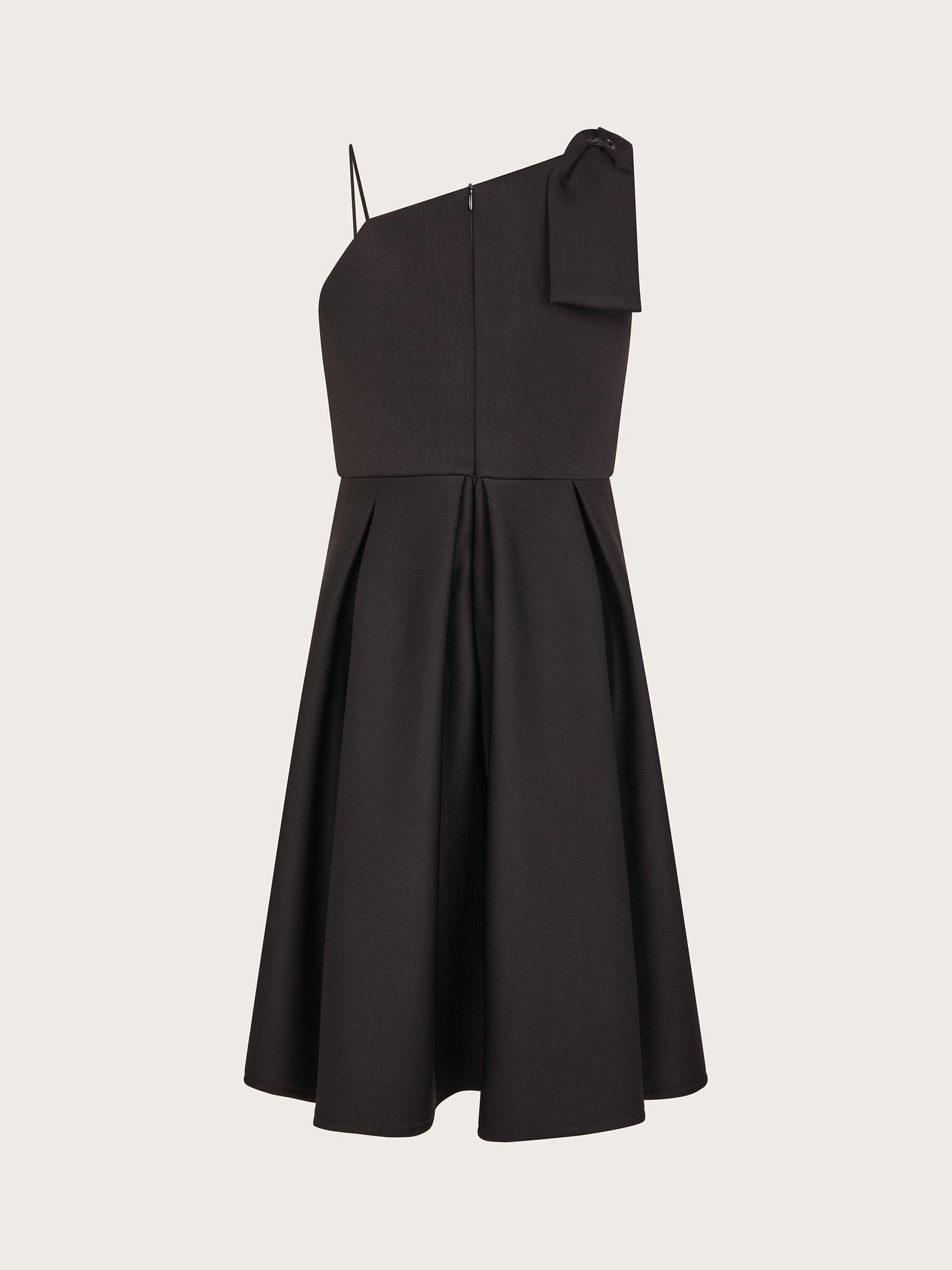 Product image 2 of 3, which shows Monsoon Kids' Scuba Fit & Flare Prom Dress, Black, 8 years