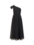 Monsoon Kids' Texas One Shoulder Midi Dress, Black