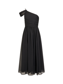 Monsoon Kids' Texas One Shoulder Midi Dress, Black, Black