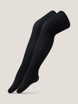 Monsoon Kids' Tights, Pack of 2, Black, Black