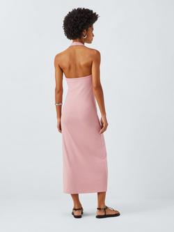 John Lewis ANYDAY Halterneck Bodycon Midi Dress, Pink - view 2, Pink