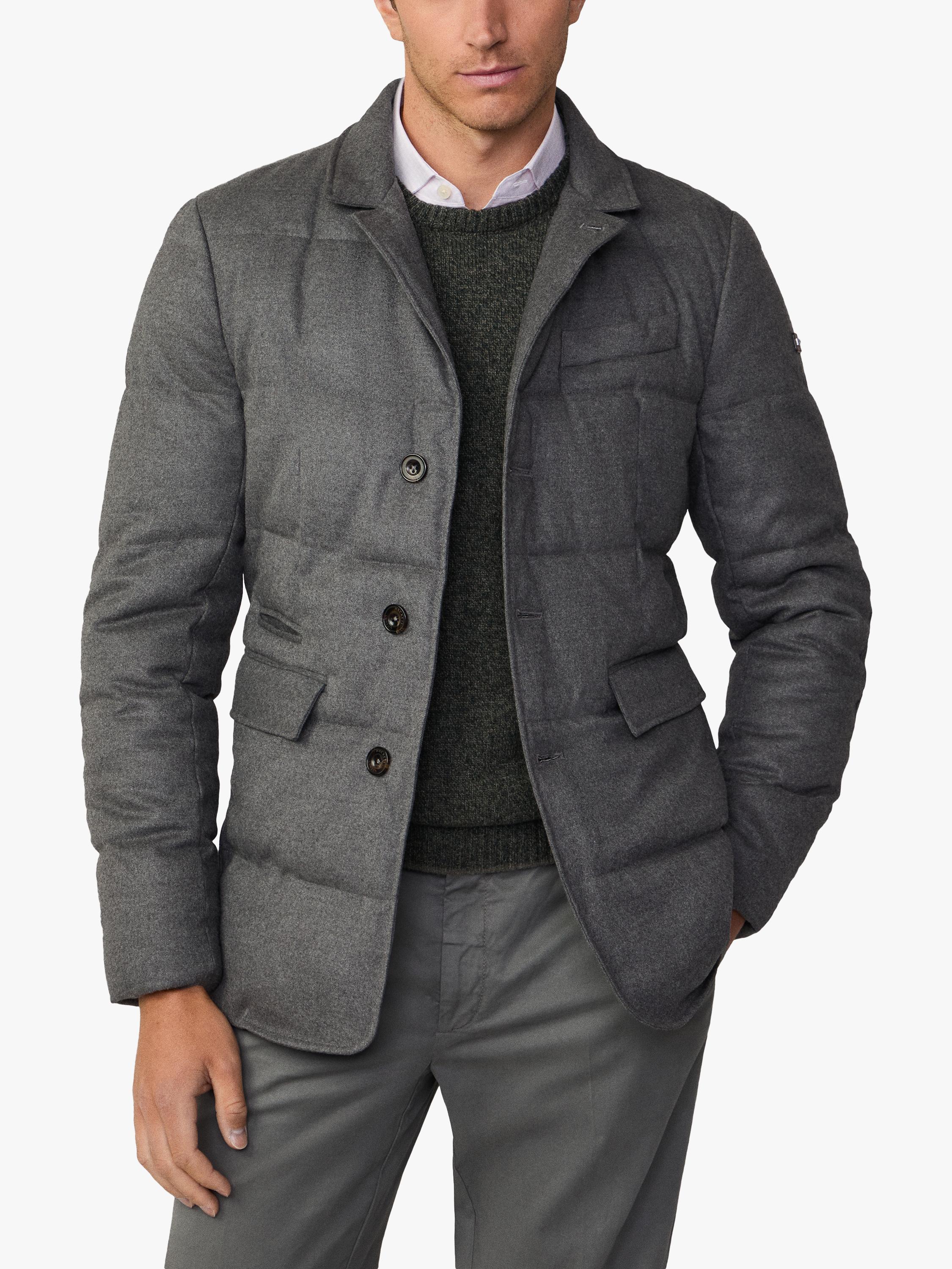 Hackett London Padded Blazer Jacket, Granite Grey Hackett London Padded Blazer Jacket, Granite Grey