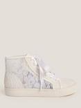 Monsoon Kids' Lace High Top Trainers, Ivory