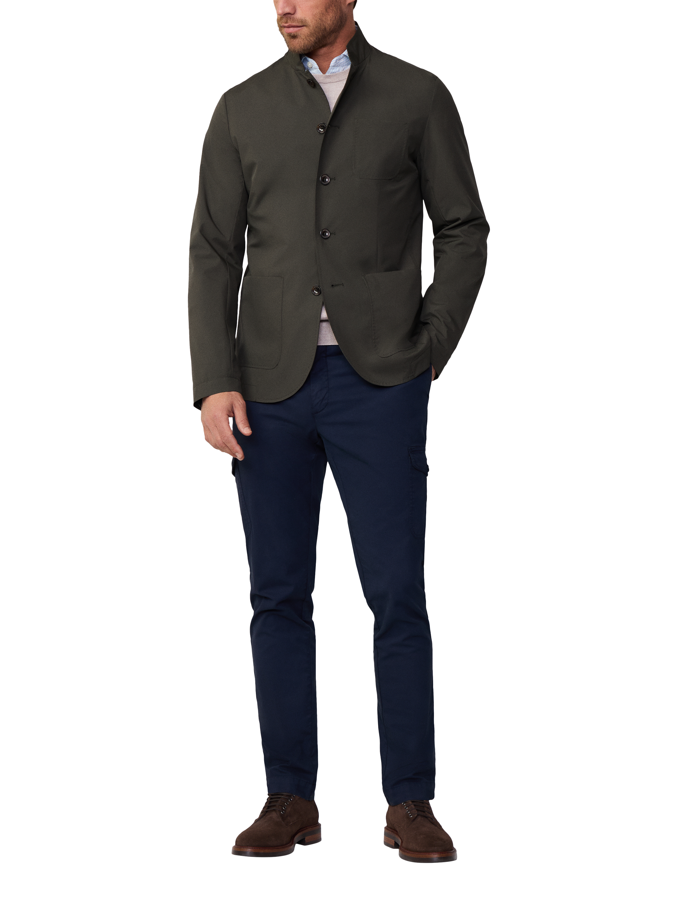 Hackett London Lightweight Technical Blazer, Deep Green