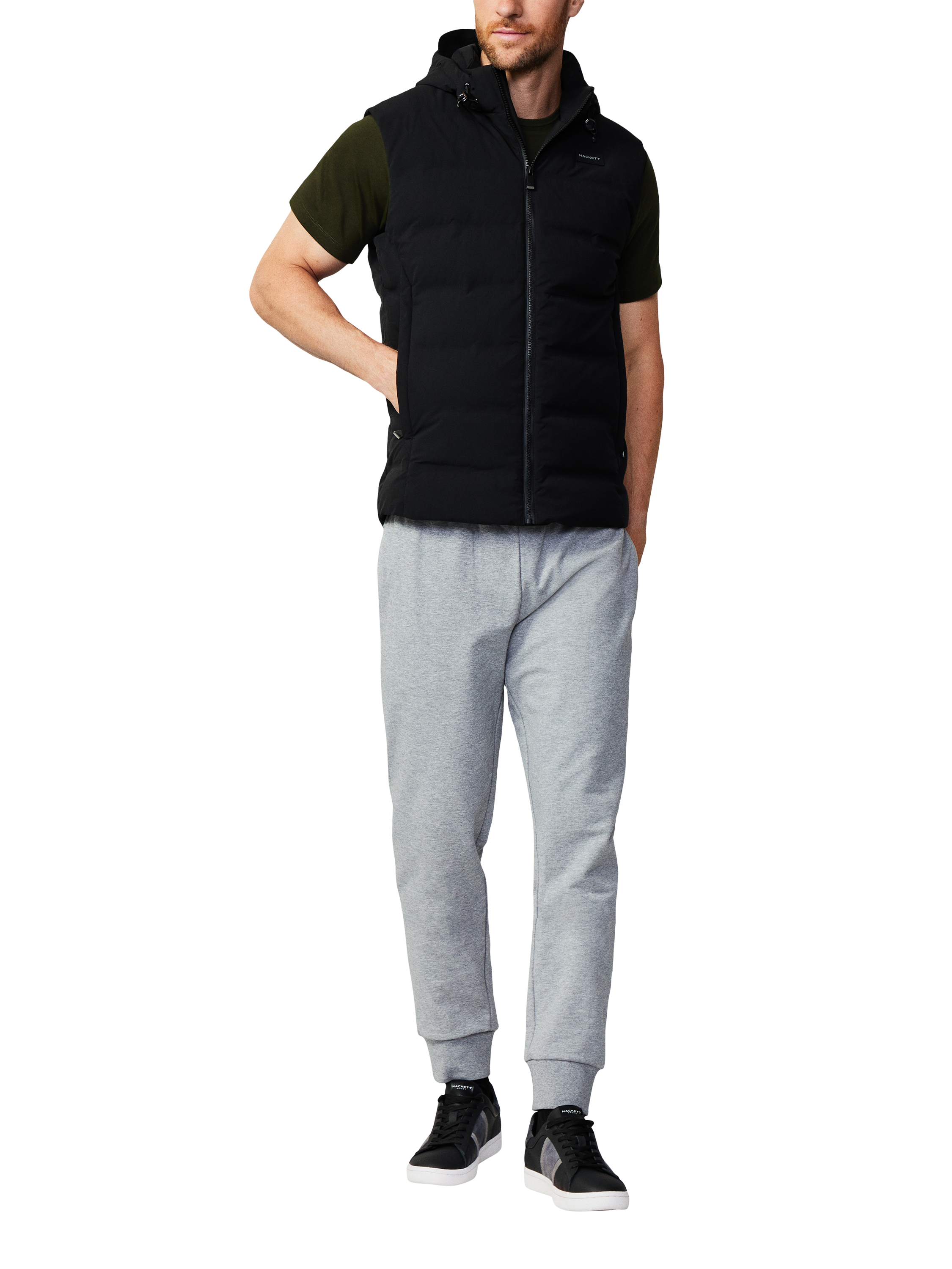 Hackett London Padded Gilet, Black