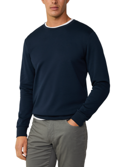 Hackett London Cotton Fleece Classic Fit Sweatshirt - view 2, Navy