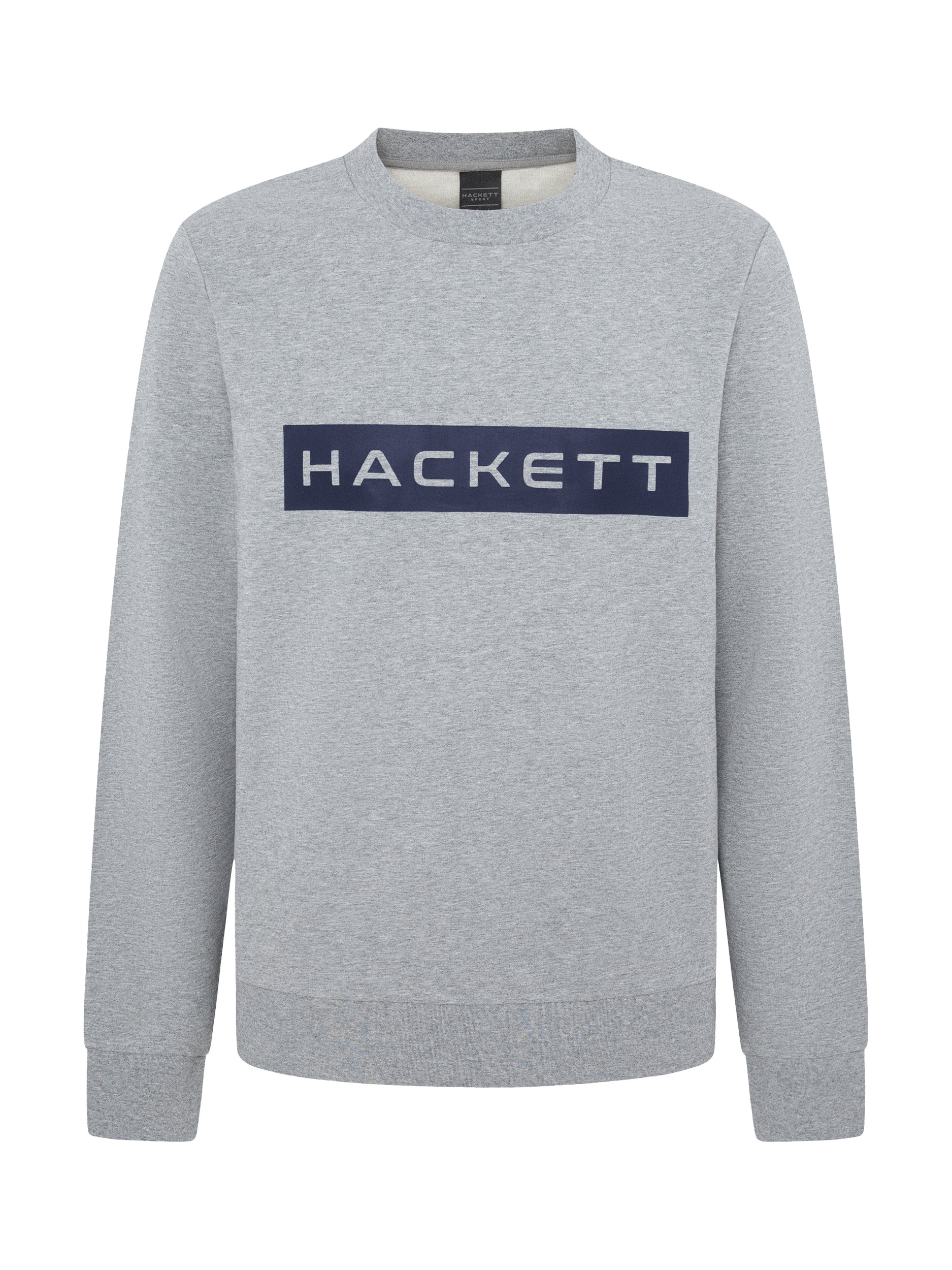 Hackett London Sport Cotton Fleece Sweatshirt Grey Navy