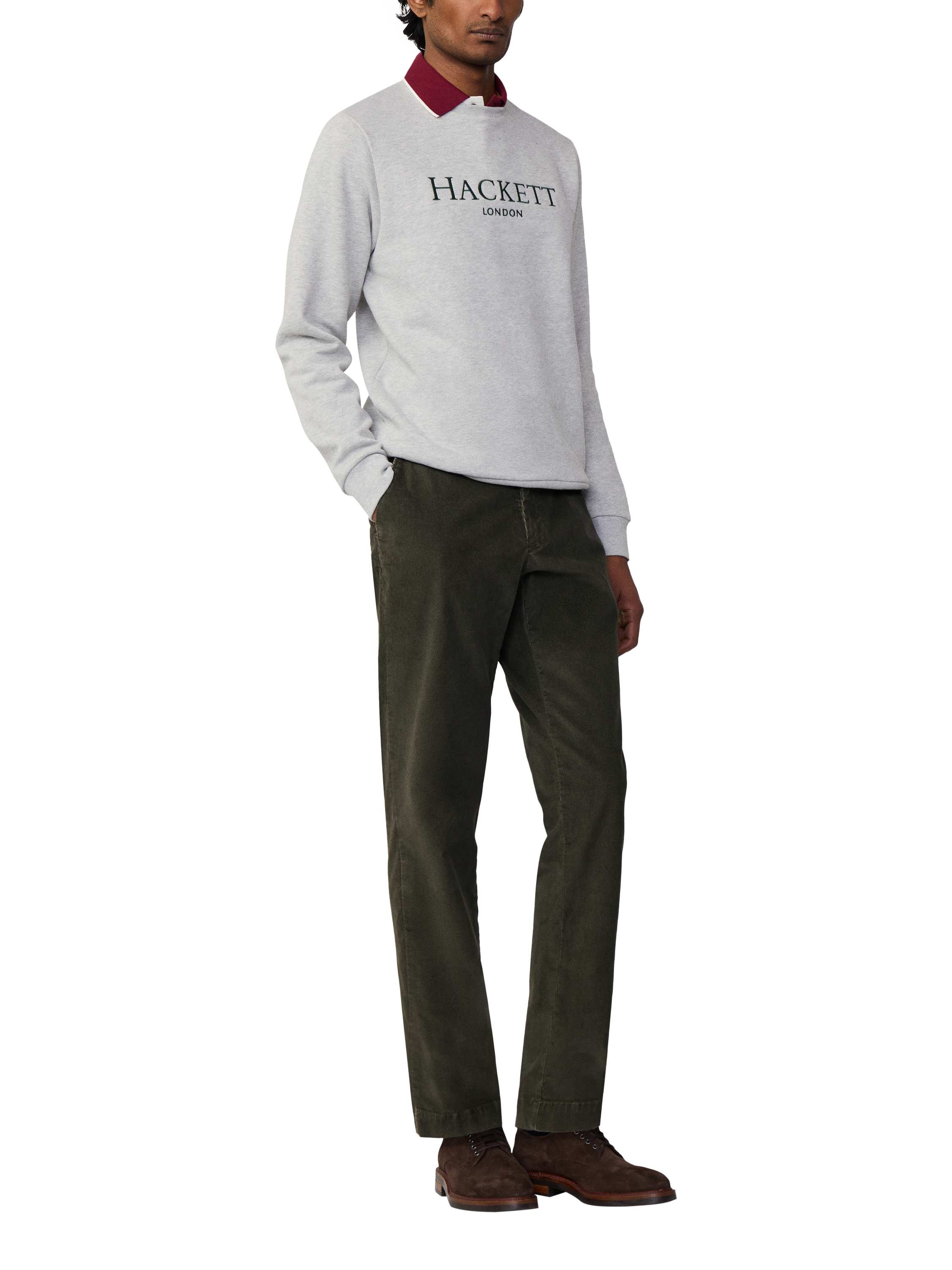 Hackett London Heritage Classic Fit Sweatshirt, Light Grey