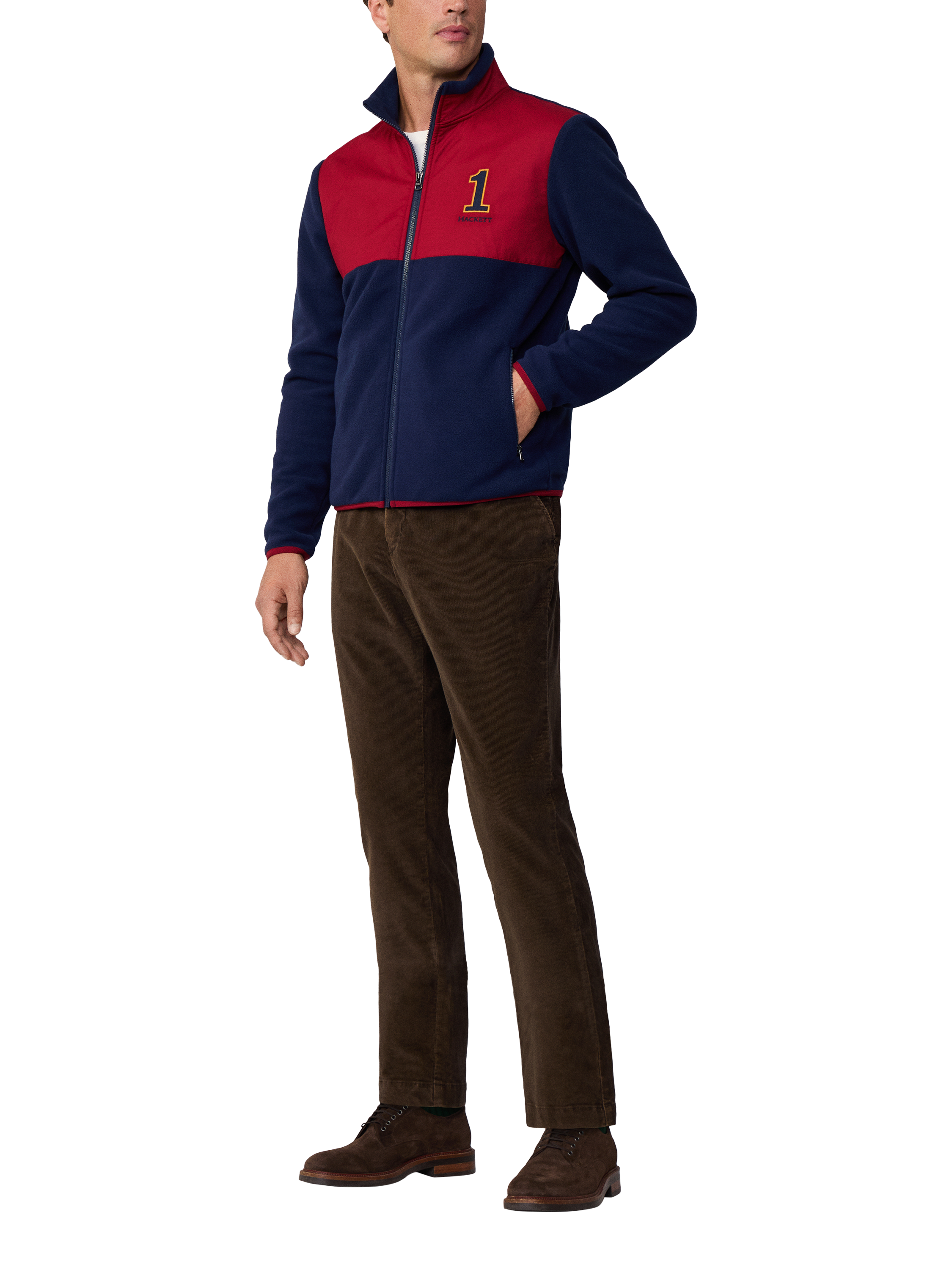 Hackett London Cotton Brushed Fleece Top