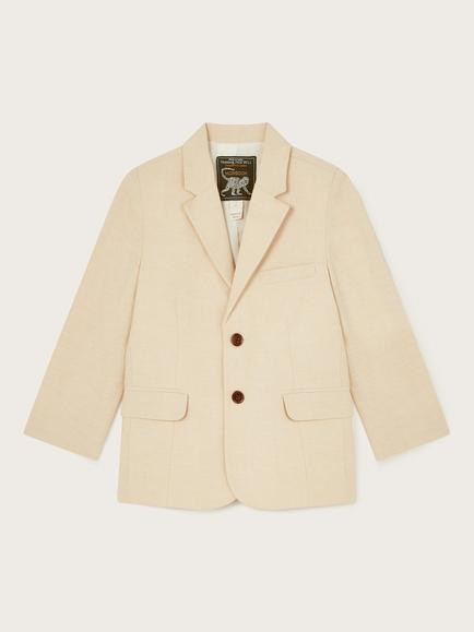 Monsoon Kids' Smart Pocket Detail Blazer, Stone, Stone