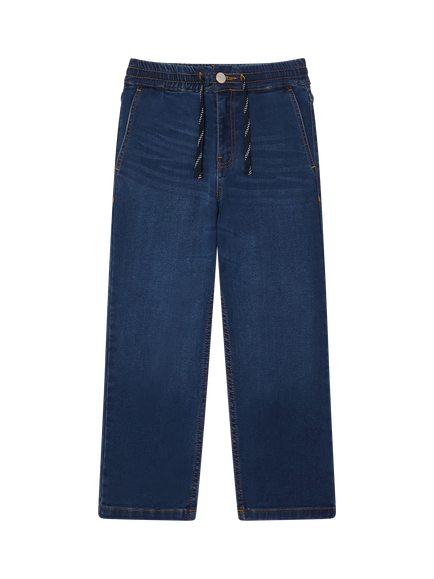 Monsoon Kids' Elasticated Waist Jeans, Blue