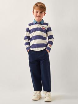 Monsoon Kids' Pull On Chinos, Navy - view 2, Navy