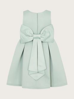 Monsoon Kids' Scuba Bow Back Dress - view 2, Sage